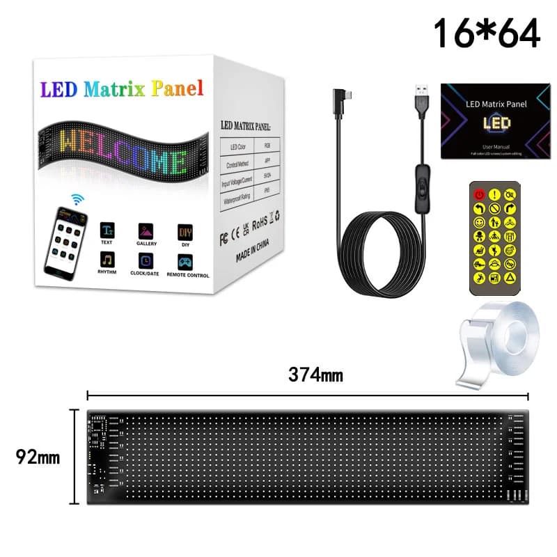 จอแสดงผล LED Matrix สี RGB แบบยืดหยุ่น
