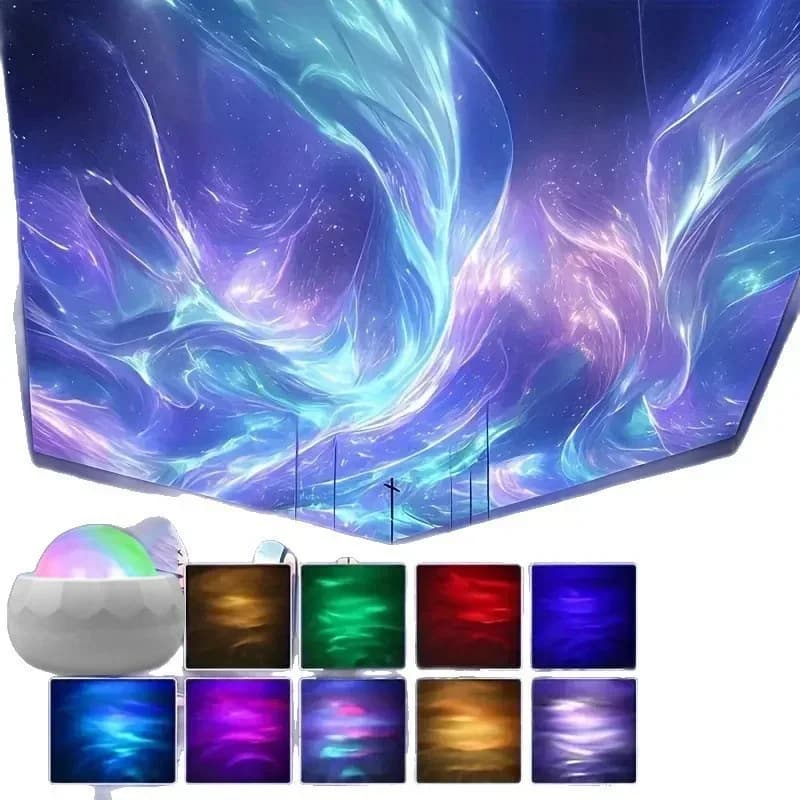 ไฟกลางคืนโปรเจกเตอร์ UFO Aurora USB, แสงambiance หลากสี