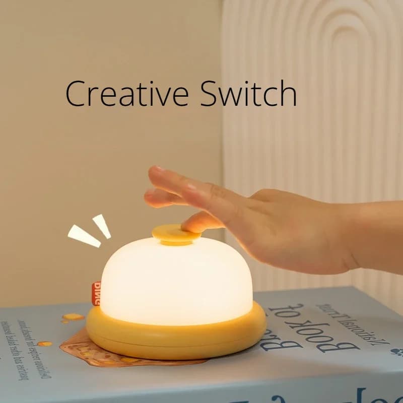 ไฟกลางคืน LED รูปทรงกระดิ่ง สีขาวอุ่น พร้อมฟังก์ชันตั้งเวลา