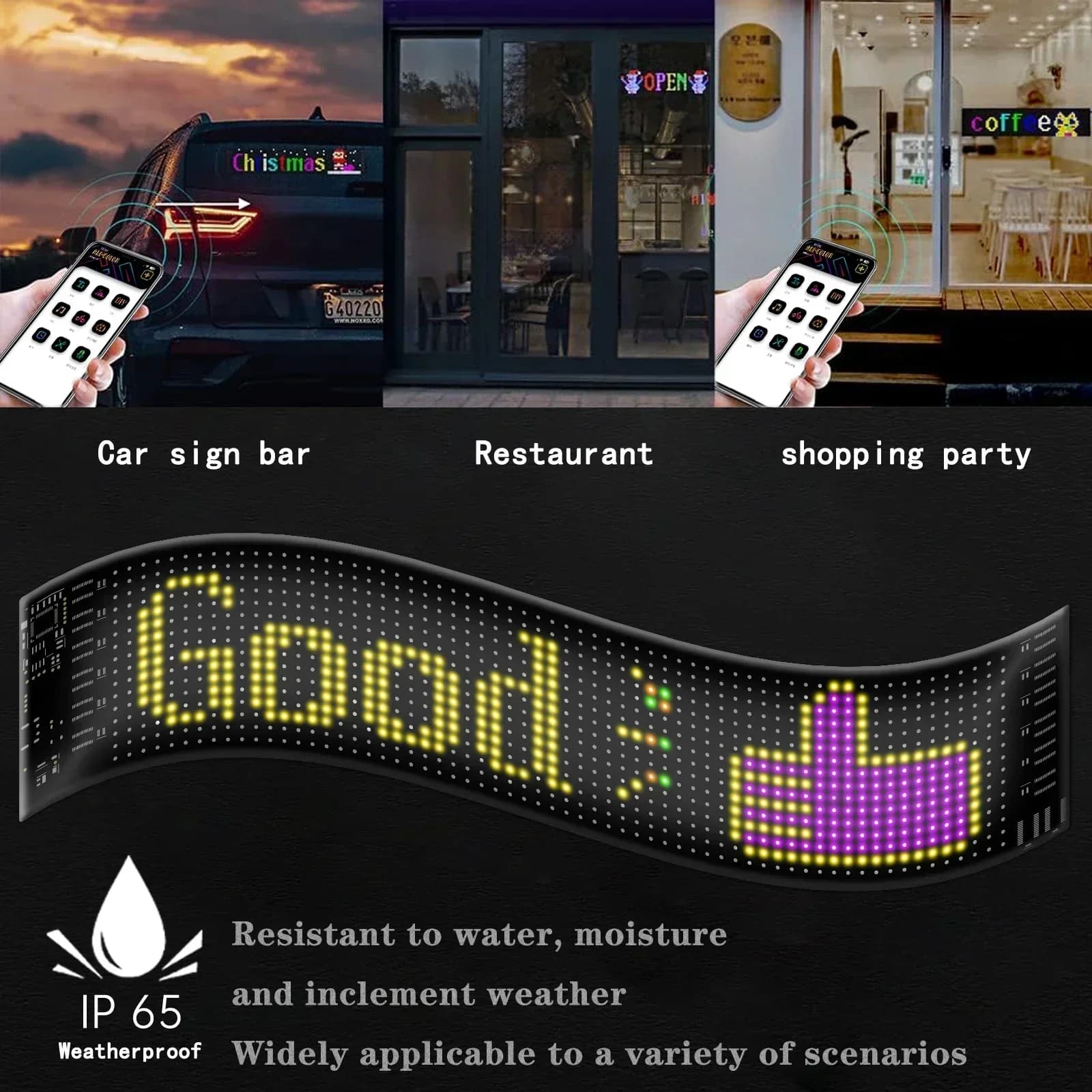จอแสดงผล LED Matrix สี RGB แบบยืดหยุ่น