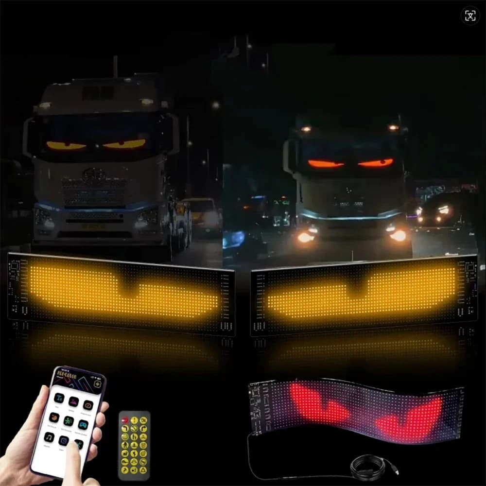จอ LED Matrix แบบพิกเซล, ควบคุมผ่านแอป Bluetooth ตั้งค่าข้อความได้