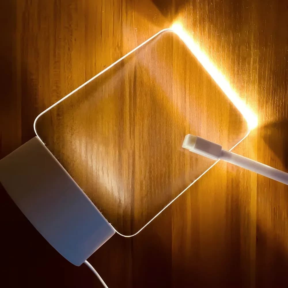 กระดานข้อความ LED แบบ USB พร้อมปากกา สำหรับตกแต่งโต๊ะทำงาน