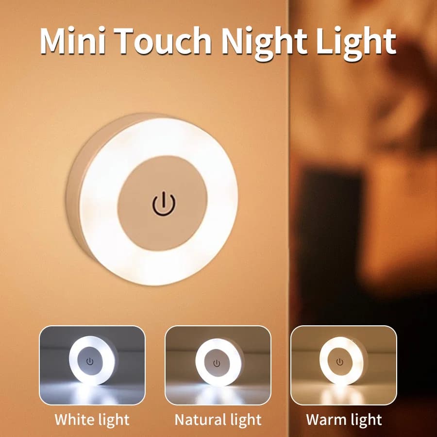 ไฟผนัง LED ชาร์จได้ ปรับแสงได้ ควบคุมด้วยการสัมผัส มี 3 โหมดสี